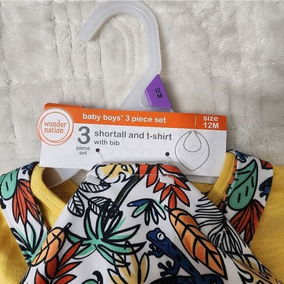 Nwt Baby Boys Vacations Summer Outfit, 3pc, Size 12 months - Picture 2 of 2